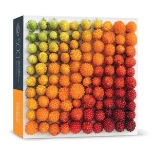 Genuine Fred Salmonberries Gradient 500 Piece Puzzle Complete by Emily Blincoe